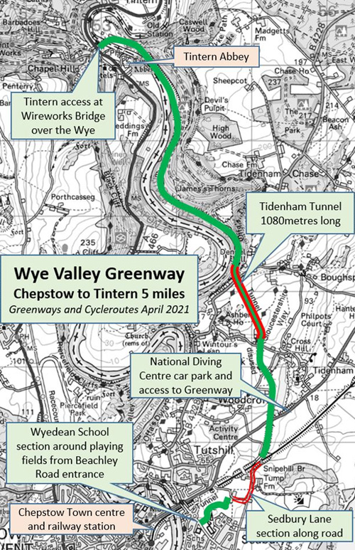 Wye Valley Greenway map